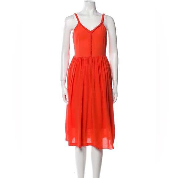 Rebecca Taylor Dresses & Skirts - $495 Rebecca Taylor All Tied Up Silk Dress | Bright Orange | Women’s Size 2 🍊